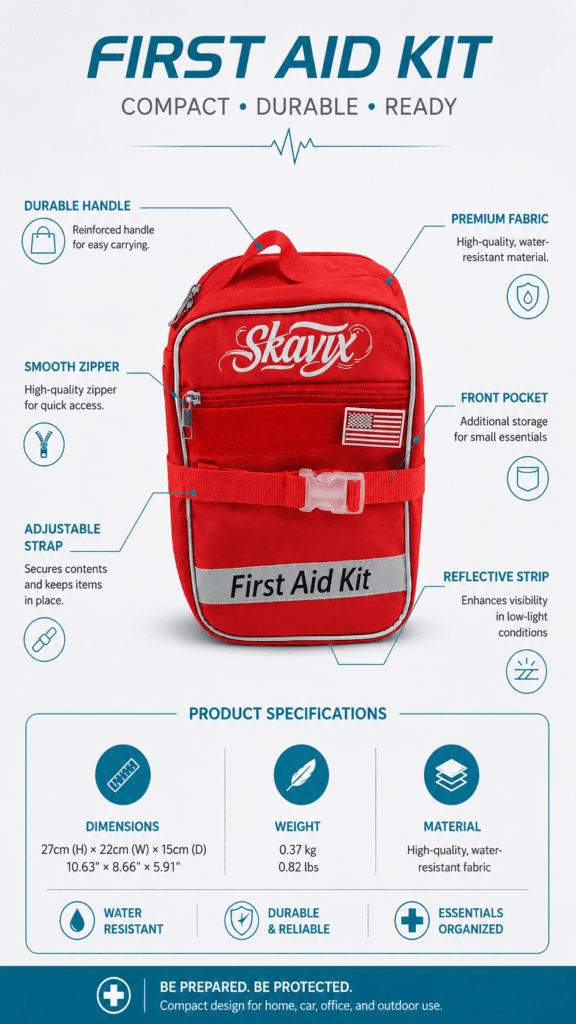 Multi-Compartment First Aid Bag with MOLLE detail image