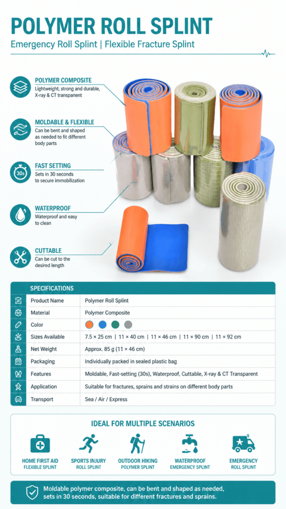 Polymer Roll Splint for Emergency Immobilization detail image
