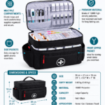 Extra-Large Double-Layer First Aid kit Bag with Shoulder Strap detail image