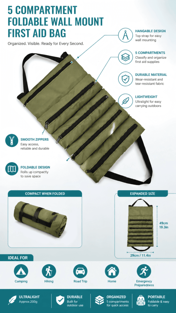 5-Pocket Roll-Up First Aid Organiser detail image