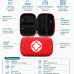 Compact Hard Shell First Aid Kit-Oxford Fabric Material detail image