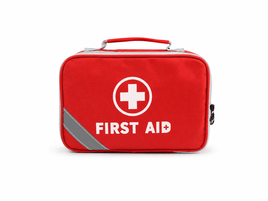Compact First Aid Kit Bag with Slanted Reflective Strip