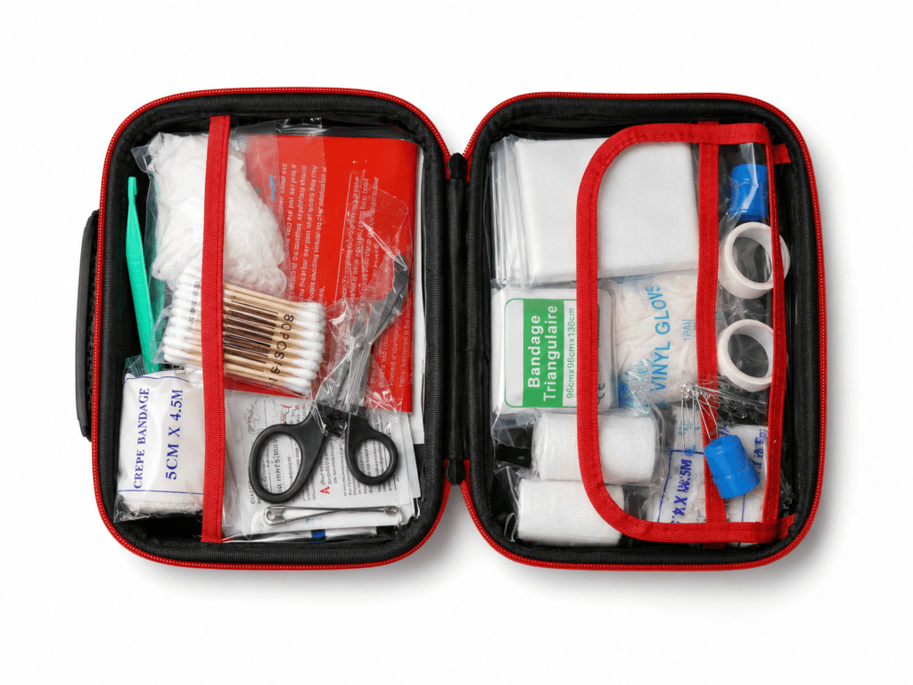 Portable Hard First Aid Kit with Plastic Handle detail image