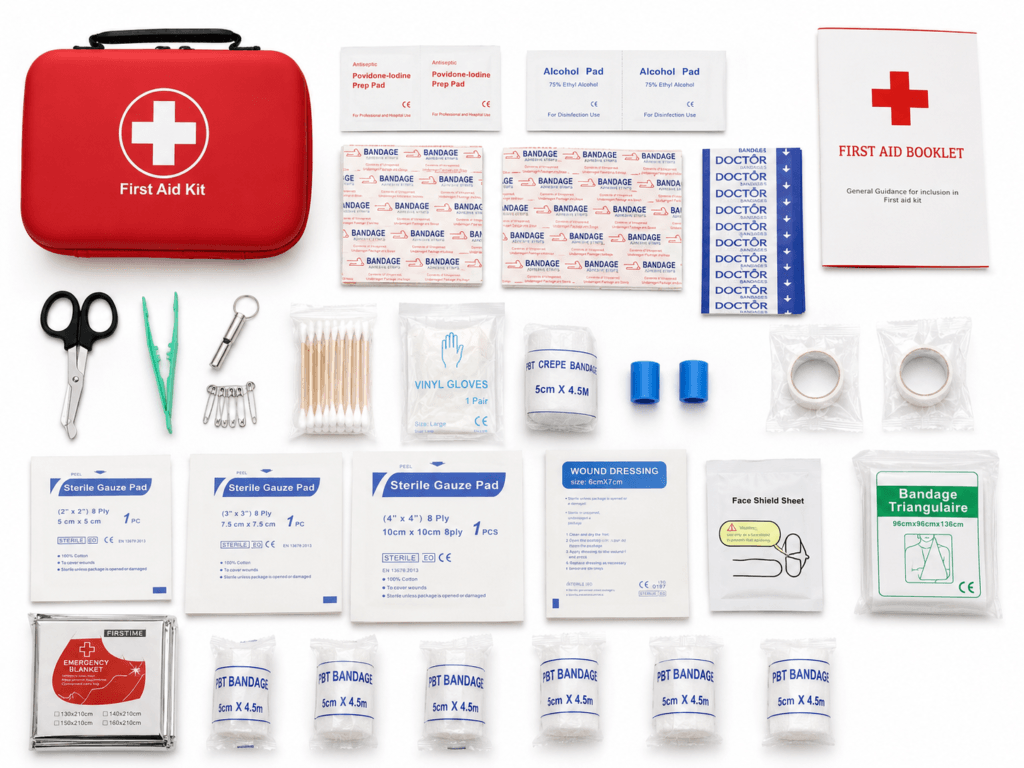 Portable Hard First Aid Kit with Plastic Handle detail image