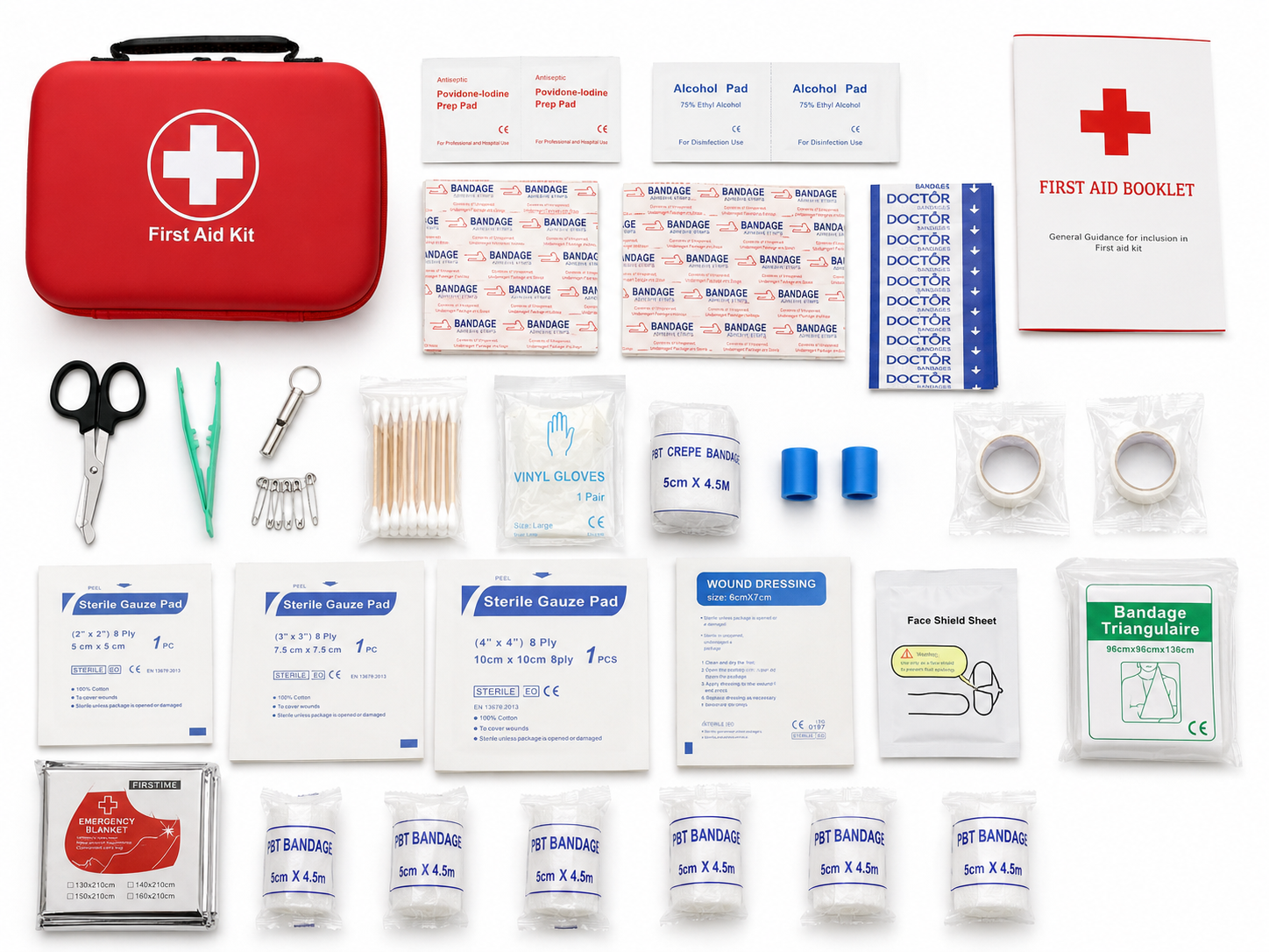 Portable Hard First Aid Kit with Plastic Handle detail image