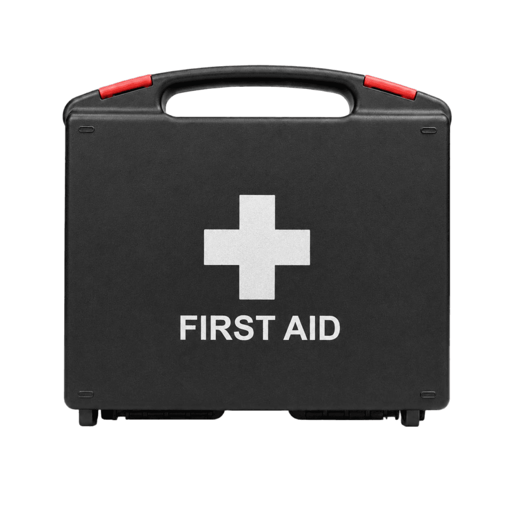 Portable First Aid Kit with Buckles-Curved Handle