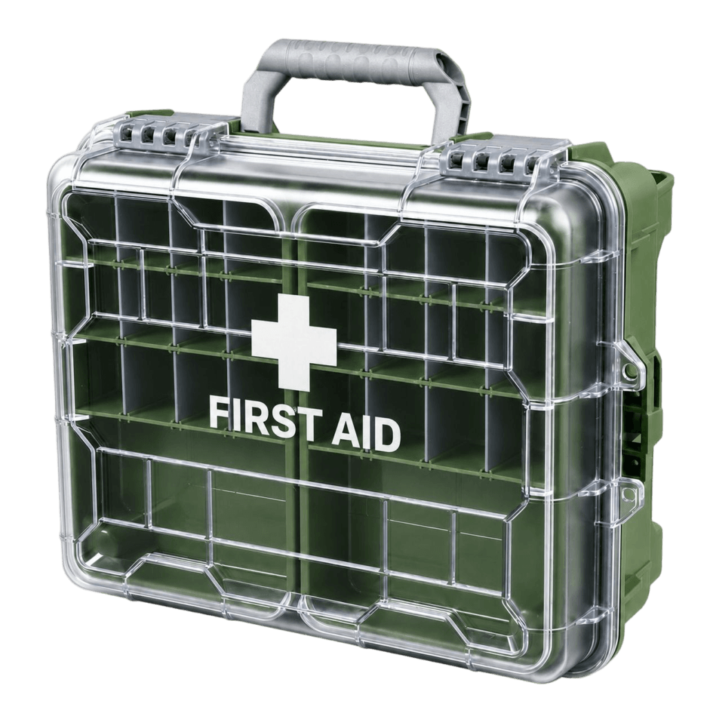 First Aid Box with Fold Tray