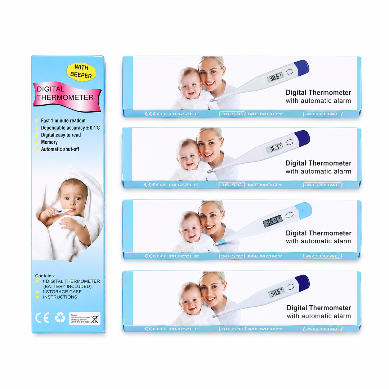 Electronic Armpit Thermometer for Home and Travel Use detail image