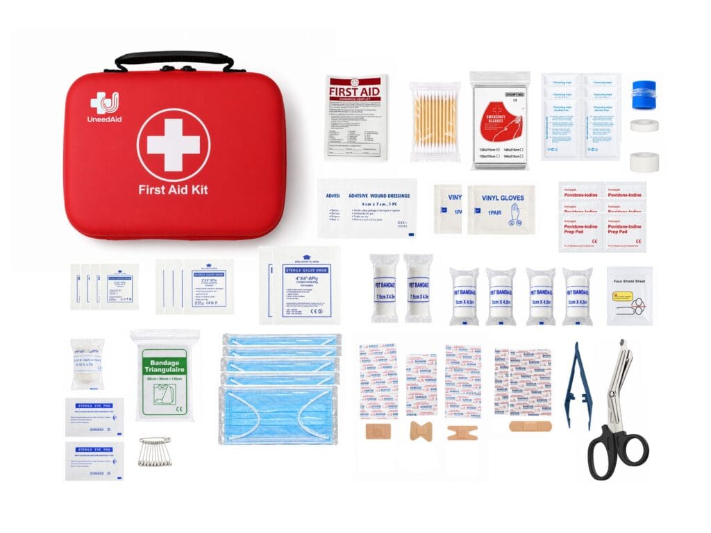 Portable Hard First Aid Kit with Plastic Handle
