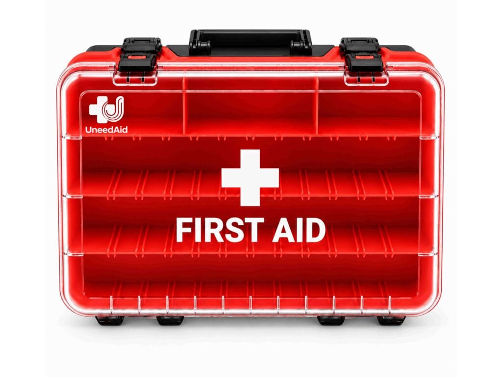 Single-layer Transparent First Aid Kit with Adjusted Dividers