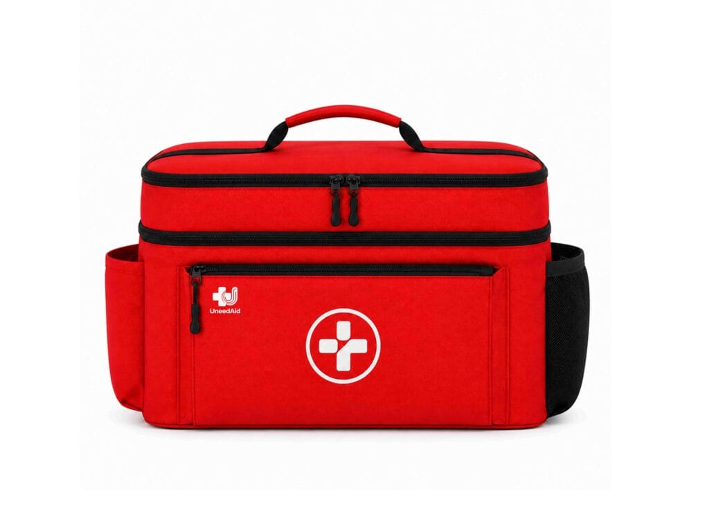 Extra-Large Double-Layer First Aid kit Bag with Shoulder Strap