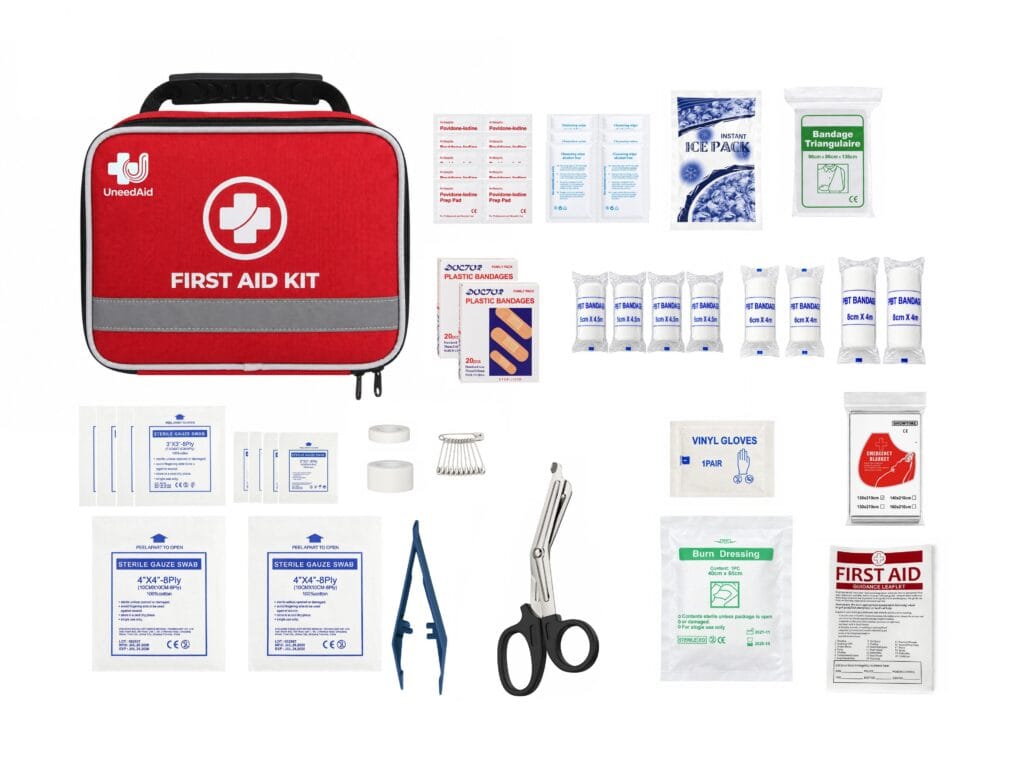 Compact First Aid Kit Bag with Reflective Strip