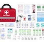 Portable Folding First Aid Kit with Reflective Strip detail image