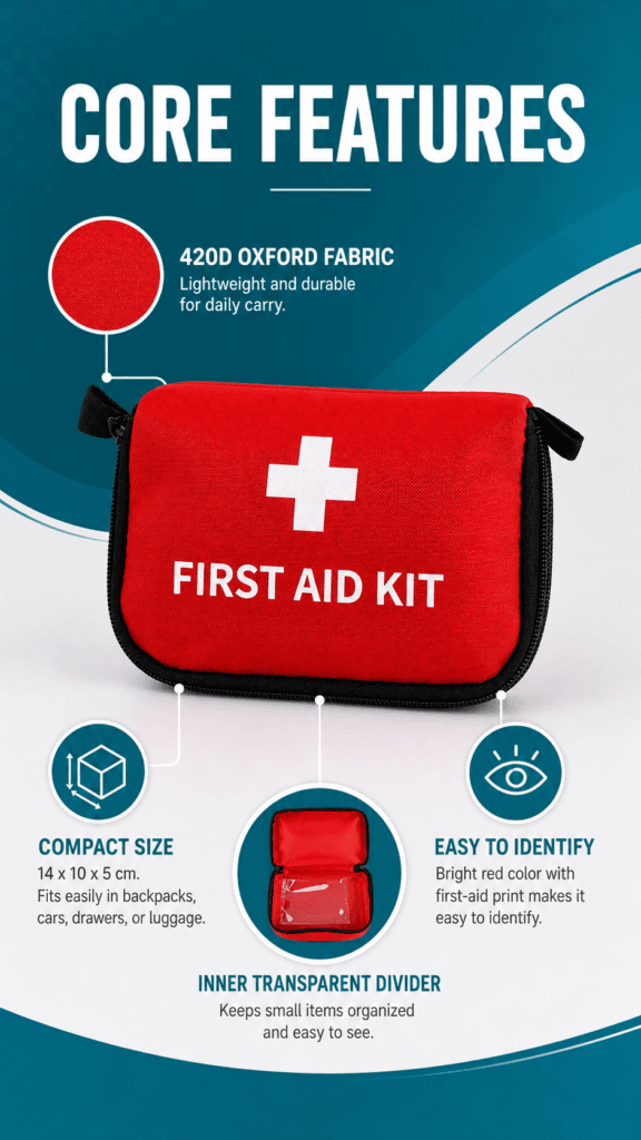 Small First Aid Pouch Soft Bag detail image