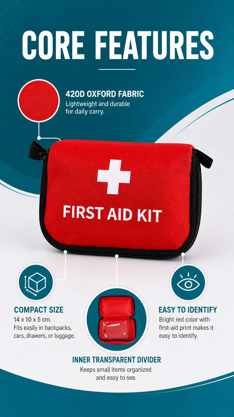 Small First Aid Pouch Soft Bag detail image