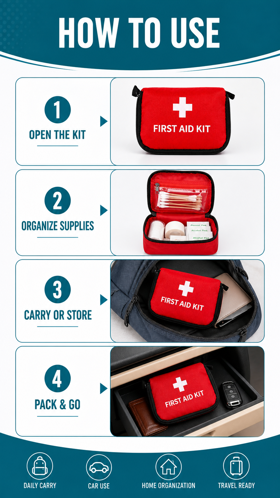 Small First Aid Pouch Soft Bag detail image