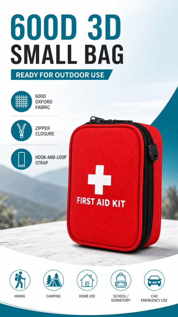 Lightweight Oxford Fabric First Aid Kit Bag detail image
