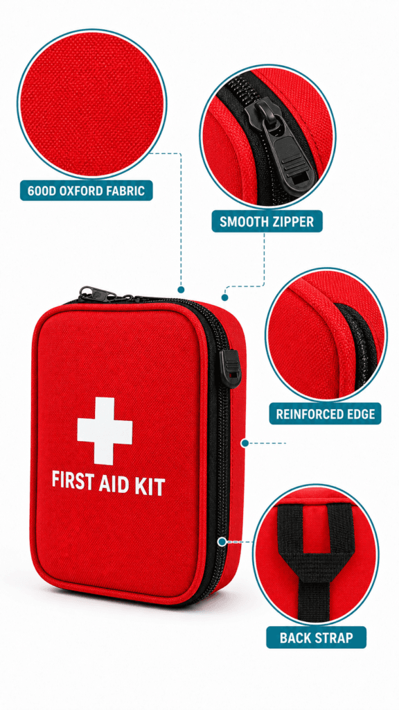 Lightweight Oxford Fabric First Aid Kit Bag detail image