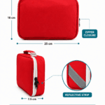 Compact First Aid Kit Bag with Slanted Reflective Strip detail image