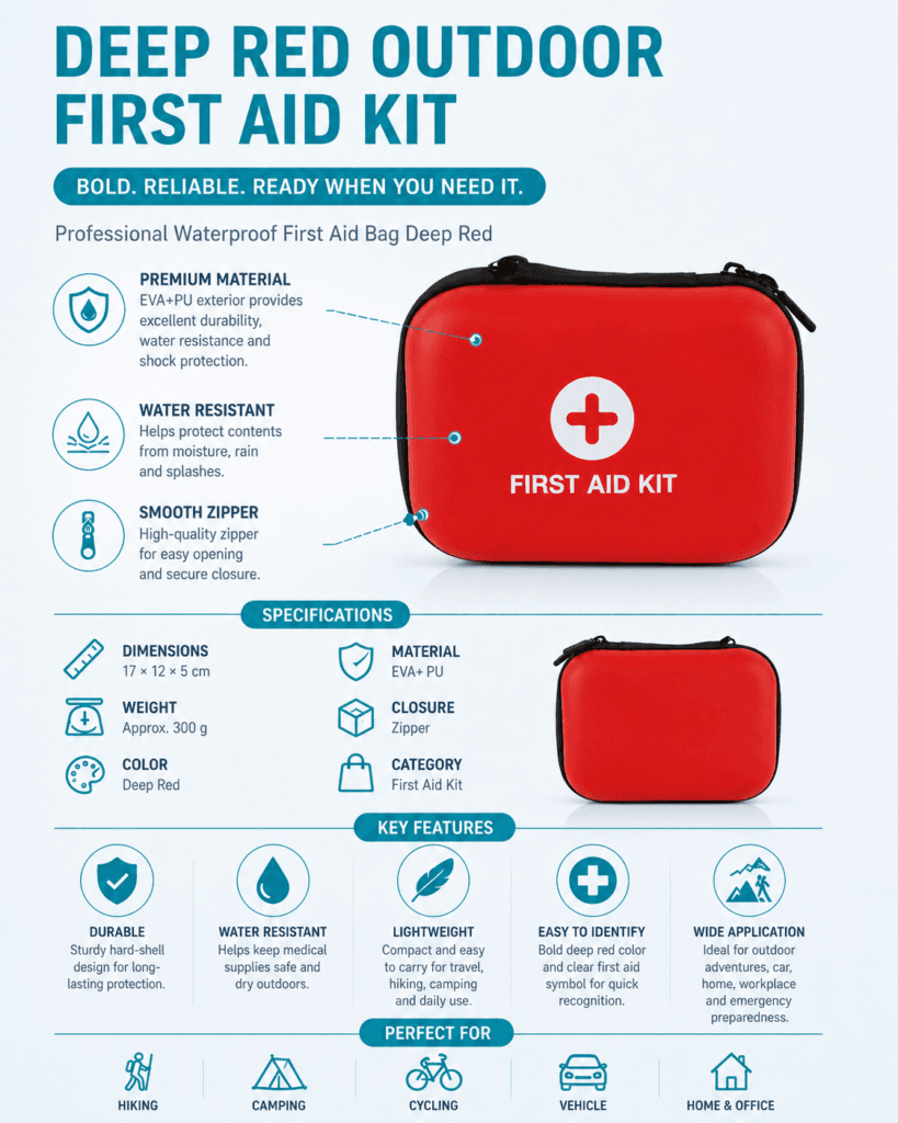 Compact Hard Shell First Aid Kit-EVA PU Material detail image