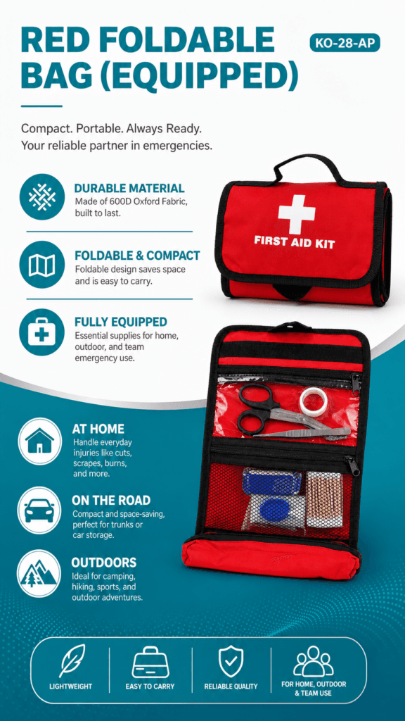 Portable Folding First Aid Kit detail image
