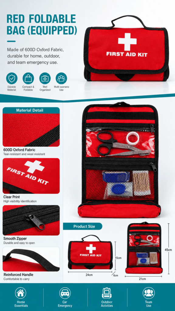 Portable Folding First Aid Kit detail image