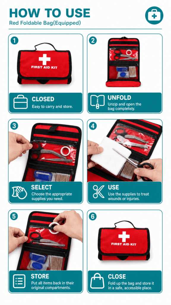 Portable Folding First Aid Kit detail image