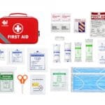Compact First Aid Kit Bag with Slanted Reflective Strip detail image