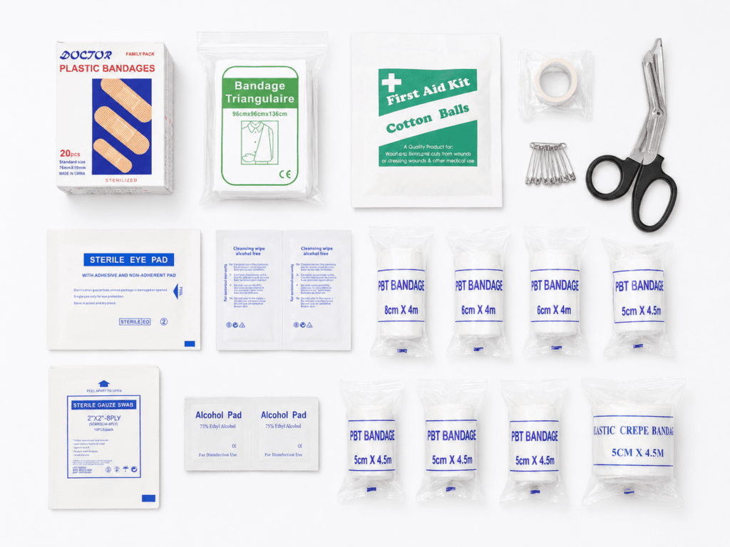 Compact First Aid Kit Bag with Reflective Strip detail image