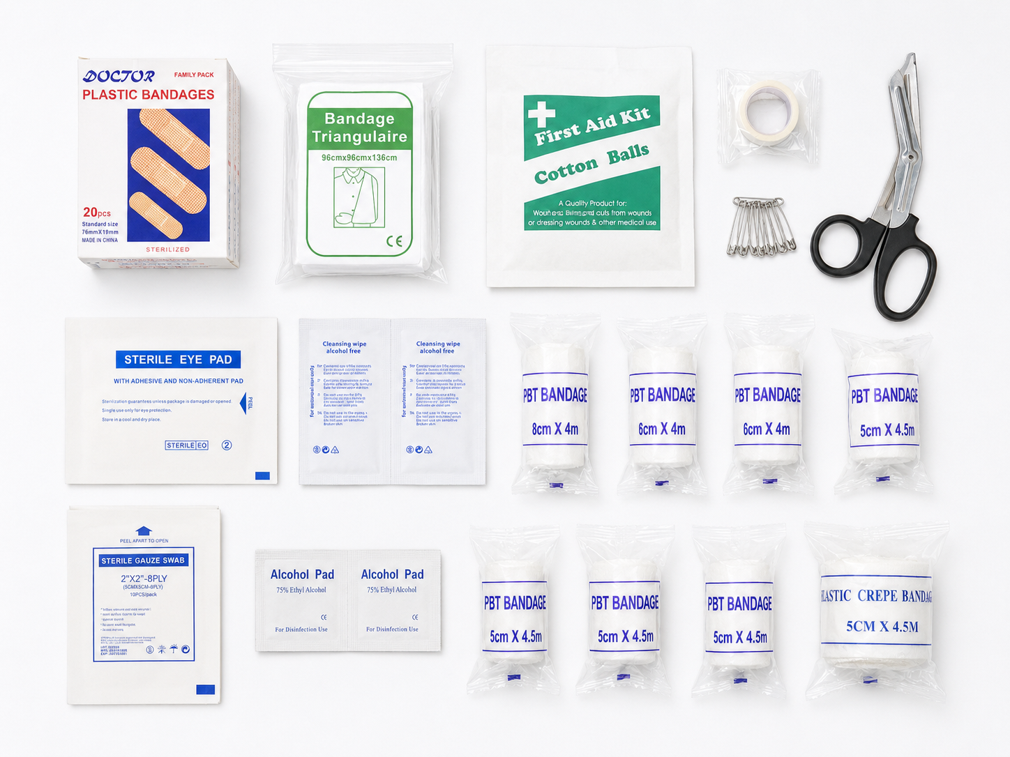 Compact First Aid Kit Bag with Reflective Strip detail image