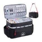 Extra-Large Double-Layer First Aid kit Bag with Shoulder Strap detail image
