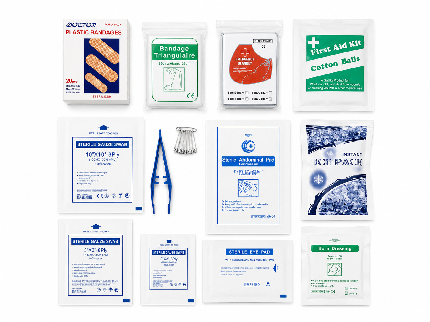 Compact First Aid Kit Bag with Reflective Strip detail image