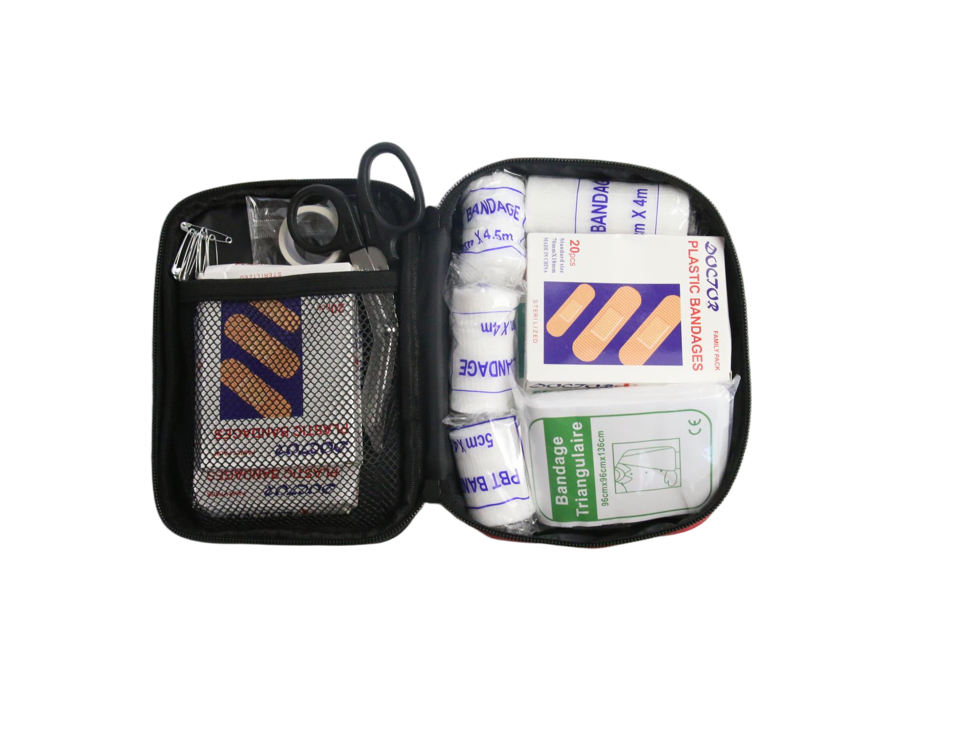 Compact First Aid Kit Bag with Reflective Strip detail image