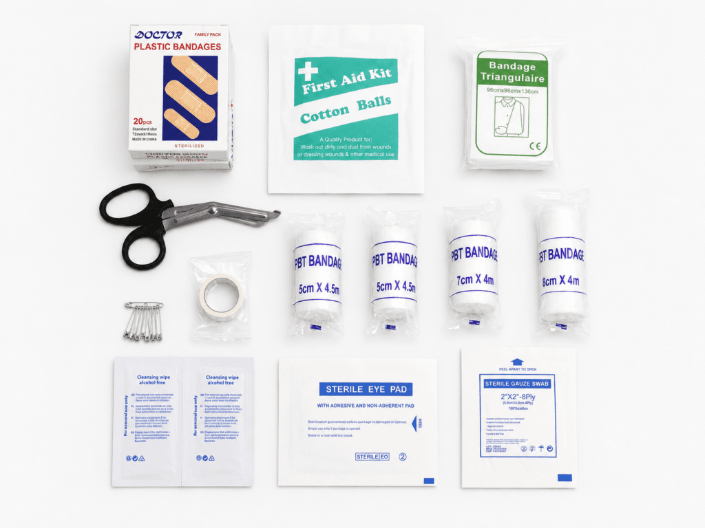 Compact First Aid Kit Bag with Reflective Strip detail image