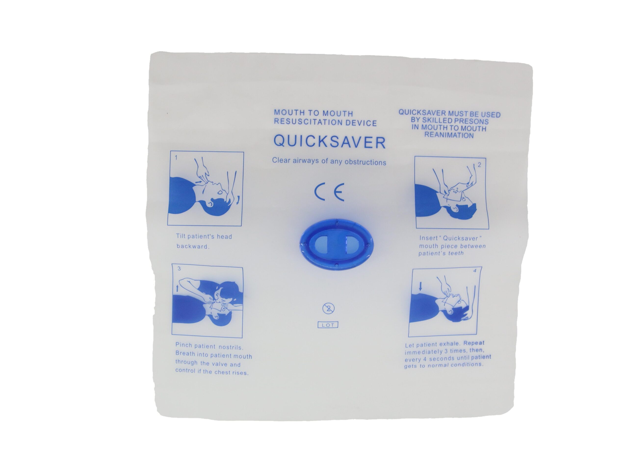 Disposable CPR Face Shield with Breathing Valve