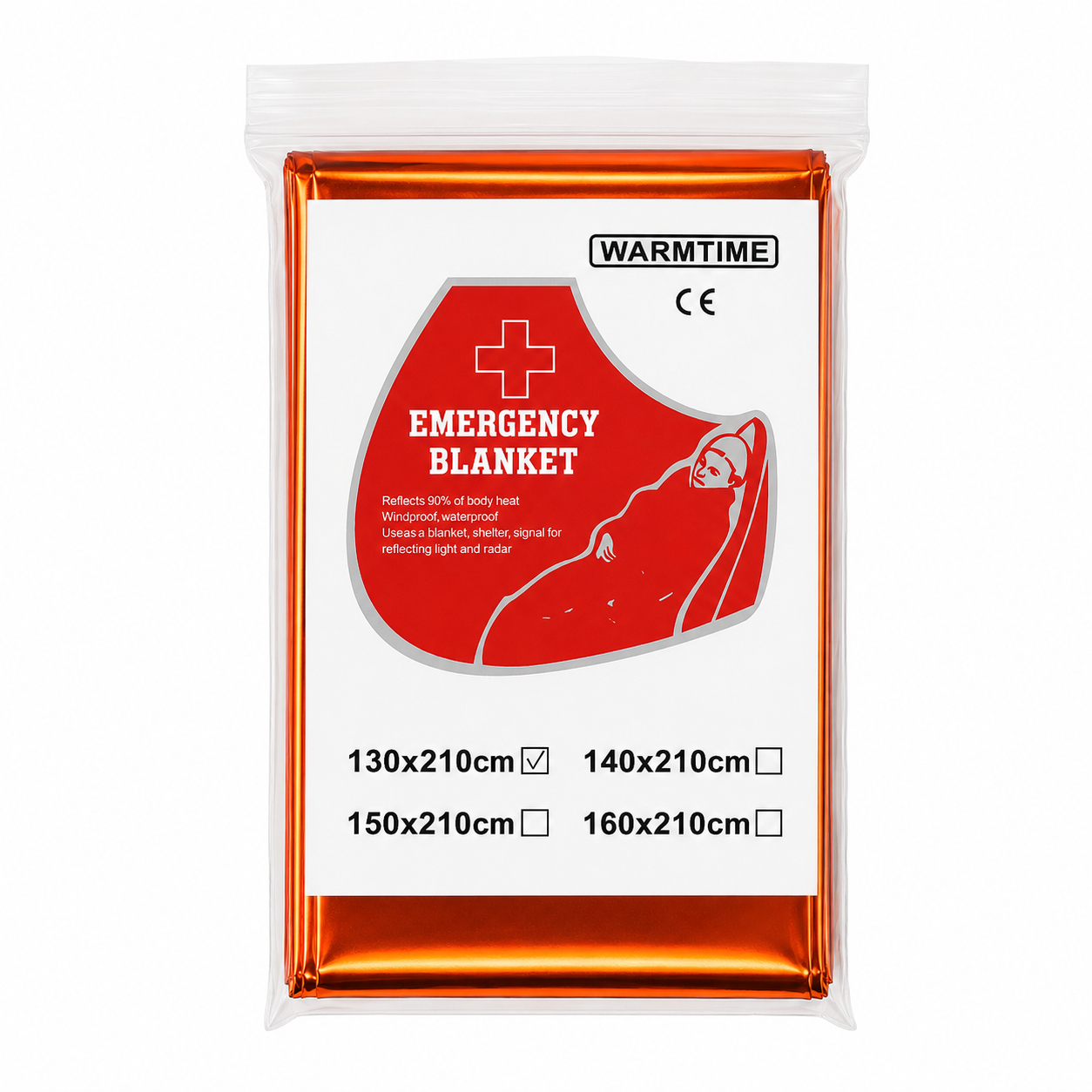 Emergency Thermal Blanket for Outdoor Rescue and First Aid Kits detail image