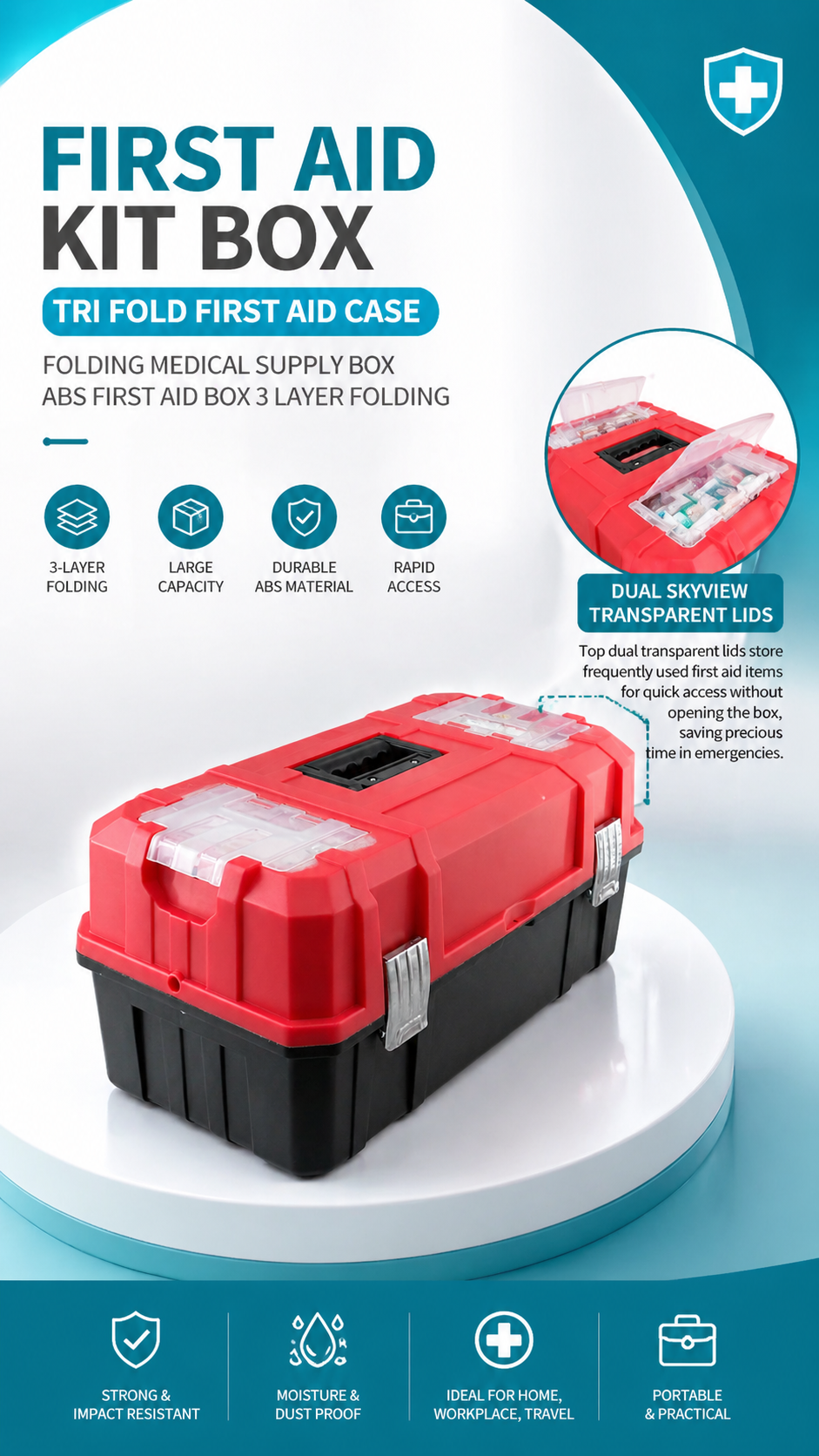 Triple-folding Tool Box detail image