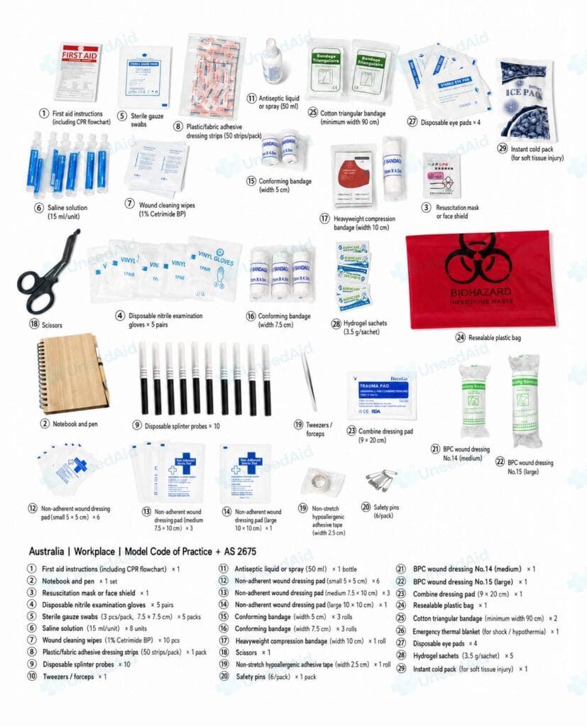 Australia Workplace First Aid Kit for Model Code of Practice and AS 2675