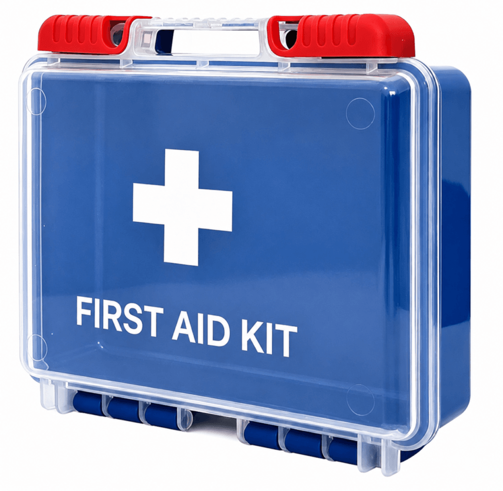 Blue Plastic First Aid Box