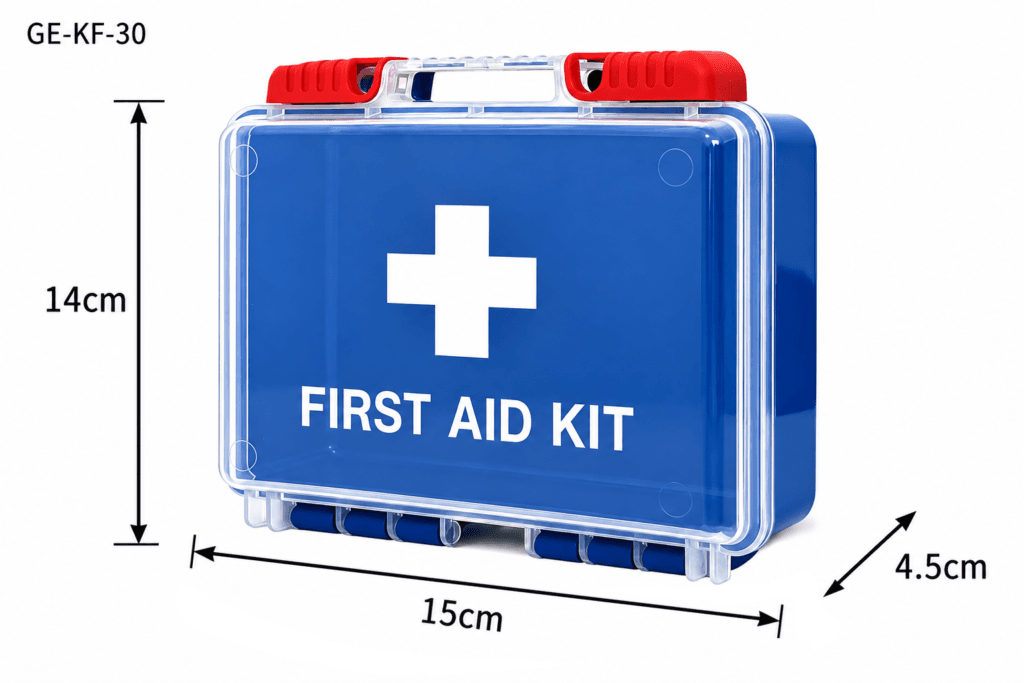 Blue Plastic First Aid Box detail image