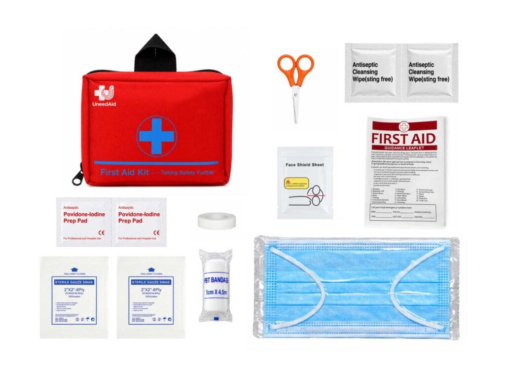Red Oxford Portable First Aid Kit Bag