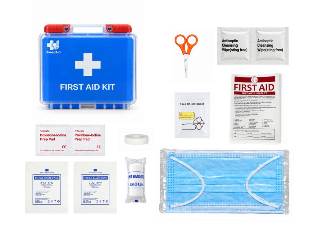 Blue Plastic First Aid Box