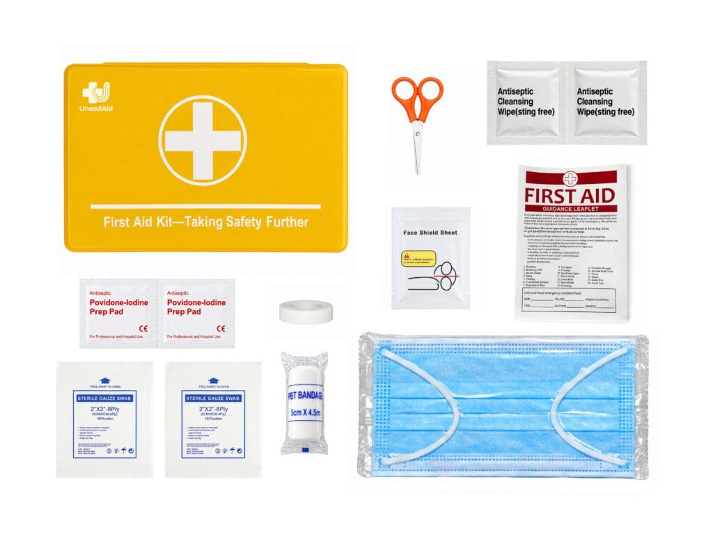 Yellow Plastic First Aid Box