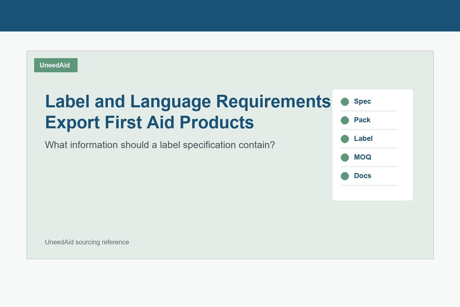 What Information Should A Label Specific